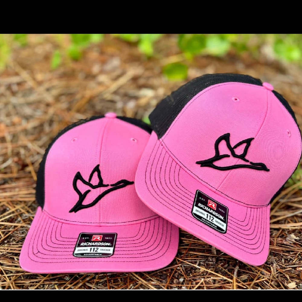 Combat Waterfowl 112 Pink Black Trucker Hat